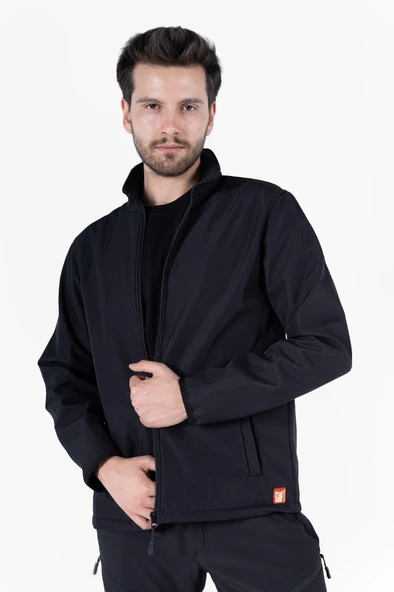 Dik Yaka Cepli Softshell Mont - Resim 2