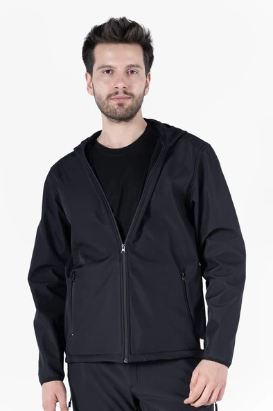 Kapüşonlu Softshell Mont - Resim 2