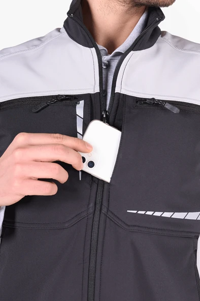 Softshell Reflektörlü İş Yeleği - Resim 4