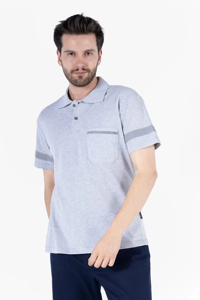 Polo Yaka Reflektörlü İş Tişörtü ürün görseli 1