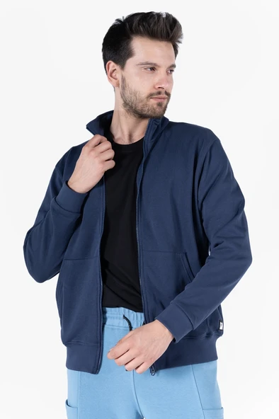 Diagonel Fermuarlı Sweatshirt - Resim 5