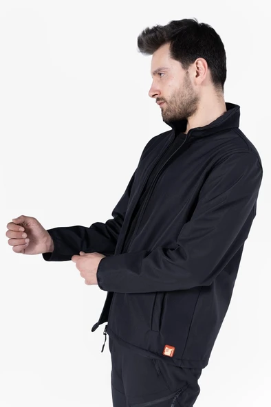 Dik Yaka Cepli Softshell Mont ürün görseli 1