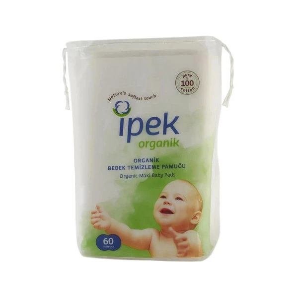 İpek Organik Bebek Temizleme Pamuğu 60 Adet ürün görseli 1