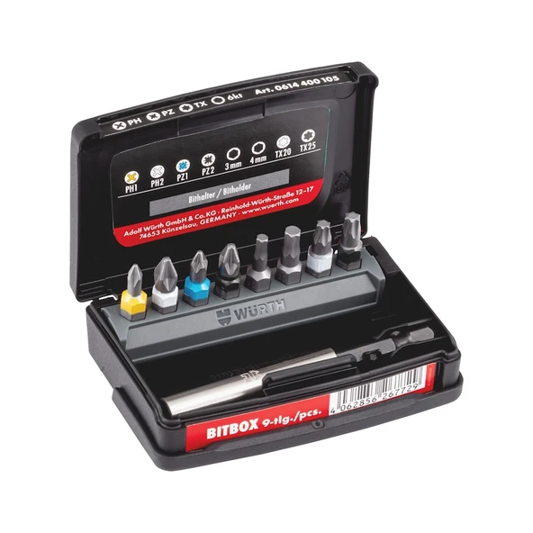 Würth Bits Uç Seti Ph/Pz/Tx/Allen (9 Parça) - Resim 4