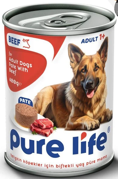 Pure Life Biftekli Pate Köpek Maması 400gr ürün görseli 1