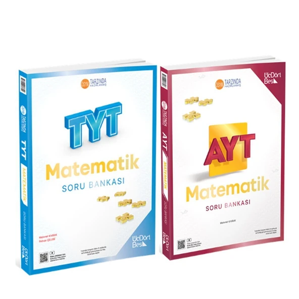 Üç Dört Beş TYT Matematik ve AYT Matematik Soru Bankası 2 Kitap Set ürün görseli 1