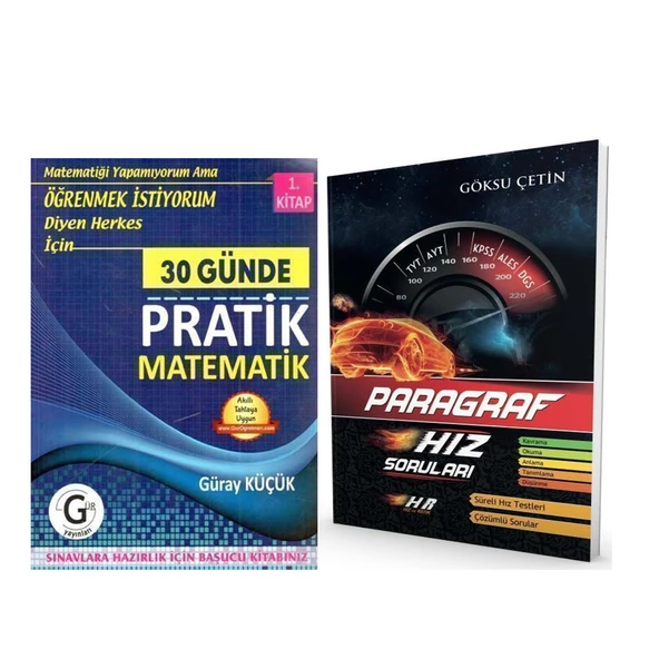 Hız ve Renk Paragraf ile Gür Yayınları 30 Günde Pratik Matematik 1.Kitap Seti 2 Kitap ürün görseli 1