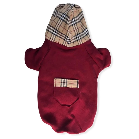Bb Limited Bordo Kapşonlu Köpek Sweatshirt - Resim 5