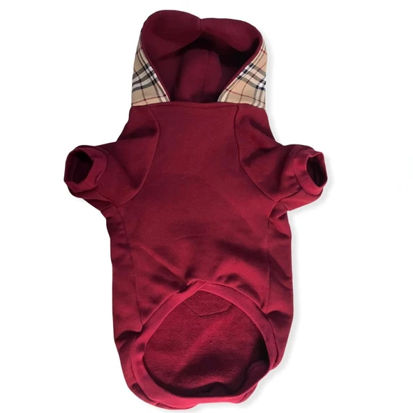 Bb Limited Bordo Kapşonlu Köpek Sweatshirt - Resim 6