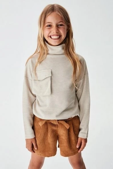 NK Kids Kız Çocuk Kadife Şort ürün görseli 1