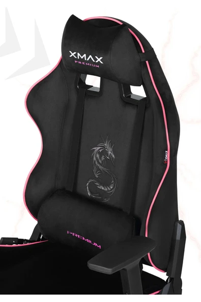 XMAX / Rio Balerion Terletmez Kadife Kumaş Siyah Gaming Oyuncu Koltuğu / 120 Kg Taşır ürün görseli 1