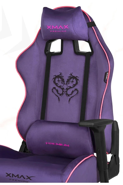 XMAX / Rio Balerion Terletmez Kadife Kumaş Mor Gaming Oyuncu Koltuğu / 120 Kg Taşır ürün görseli 1