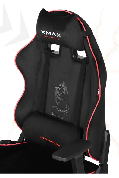 XMAX / Rio Balerion Terletmez Kadife Kumaş Siyah Gaming Oyuncu Koltuğu / 120 Kg Taşır ürün görseli 1