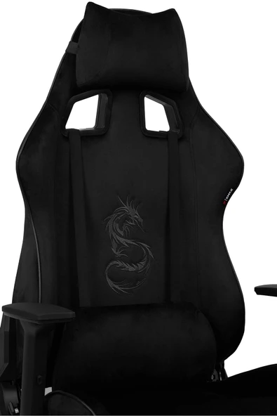 XMAX / Rio Pus Balerion Terletmez Kadife Kumaş Siyah Gaming Oyuncu Koltuğu / 120 Kg Taşır ürün görseli 1