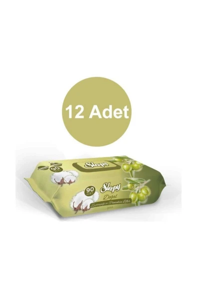 Sleepy Doğal Zeytinyağı Ve Pamuklu Bebek Islak Mendil 12 X 90'lı ürün görseli 1