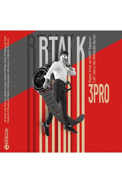 Zeblaze Btalk 3 Pro Pembe Akıllı Saat - Resim 6