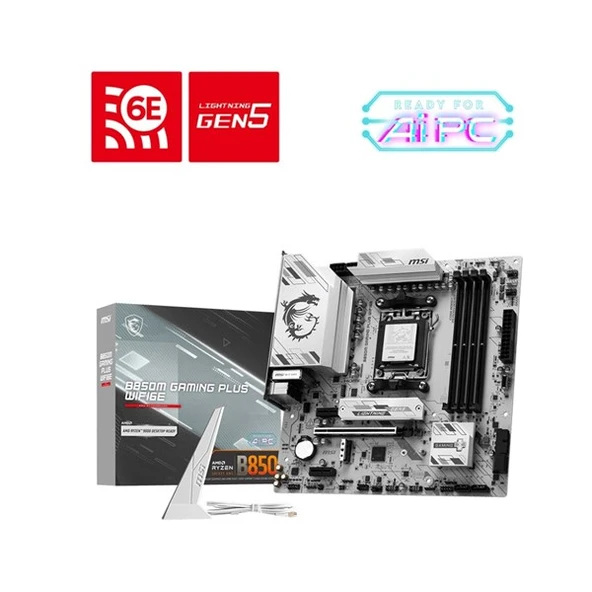 MSI B850M GAMING PLUS WIFI6E DDR5 HDMI-DP PCIE 5.0 AM5 MATX ürün görseli 1