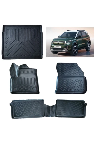 Rizline Citroen C3 Aircross Elektrikli 2024 Ve Sonrası 3D Paspas ve Alt Bagaj Havuzu ürün görseli 1