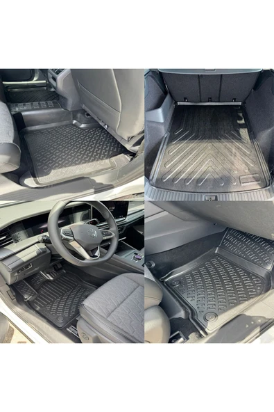 Rizline Volkswagen Tayron 2024 Ve Sonrası 3D Paspas ve Üst Bagaj Havuzu Set ürün görseli 1