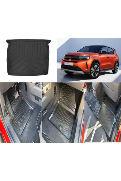 Rizline Opel Frontera Elektrikli 2025 ve Sonrası 3D Paspas ve ÜST Bagaj Havuzu ürün görseli 1