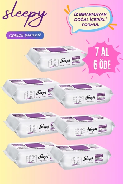 Sleepy Easy Clean Orkide Bahçesi Yüzey Temizlik Havlusu 100 Yaprak 7 Al 6 Öde ürün görseli 1