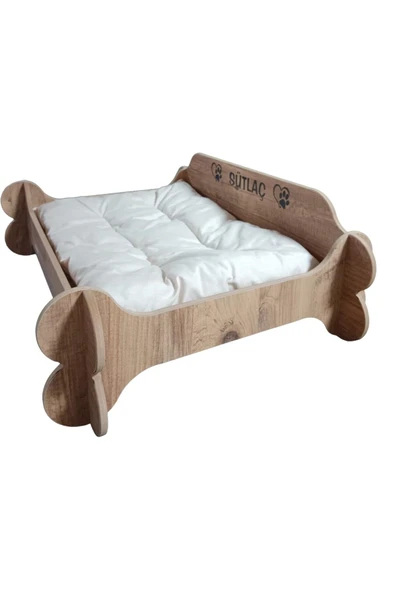 RealWood ÖZEL İSİM BASKILI KEDİ-KÖPEK YATAĞI ürün görseli 1