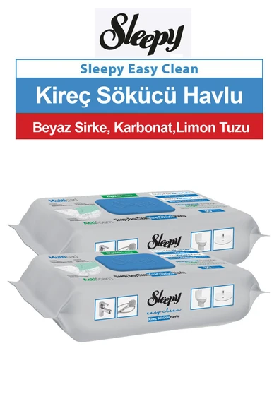 Sleepy Easy Clean Kireç Sökücü Havlu 30'lu 2 Paket ürün görseli 1