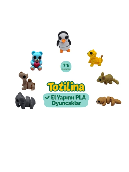 7'li set (penguen puma fare su samuru fil deve ayı…) ürün görseli 1