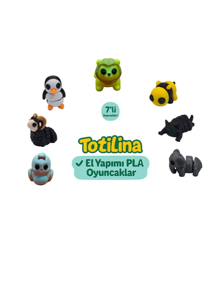 7'li set (aslan arı kedi fil kuş koç penguen…) ürün görseli 1