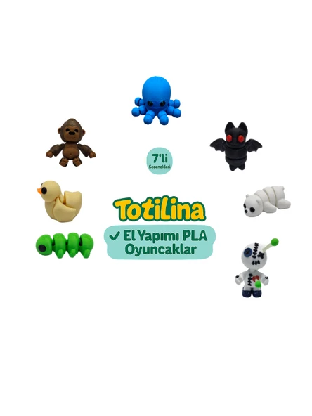 7'li set (ahtapot yarasa ayı voodoo tırtıl ördek goril…) ürün görseli 1