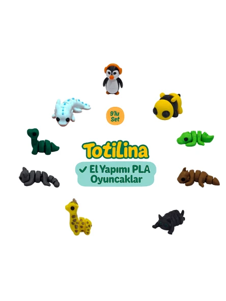 10'lu set (penguen arı ejderha timsah kedi zürafa dinozor aksolotl…) ürün görseli 1