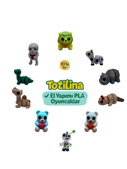 10'lu set (aslan inel hipopotam su samuru ayı voodoo deve dinozor…) ürün görseli 1