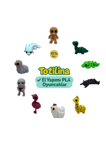 10'lu set (kurabiye adam dinozor timsah kedi zürafa tavuk flamingo…) ürün görseli 1