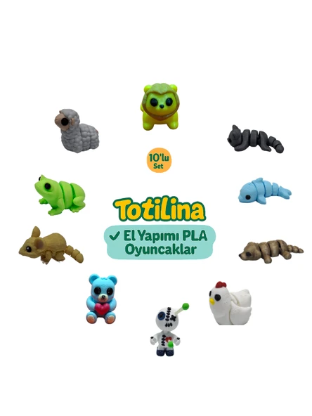10'lu set (aslan kedi yunus köpek tavuk voodoo ayı fare kurbağa…) ürün görseli 1