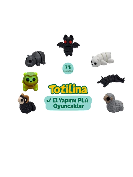 7'li set (yarasa ayı kedi koyun koç aslan hipopotam…) ürün görseli 1