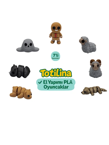 7'li set (Kurabiye adam Koyun koç Köpek Ayı Gergedan Fok…) ürün görseli 1