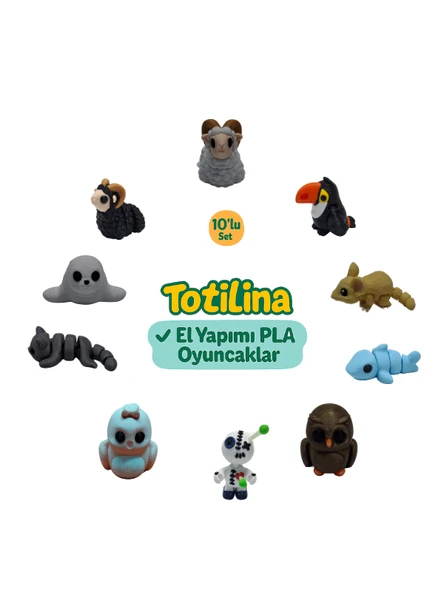 10'lu set (koç tukan kuşu fare köpek balığı baykuş voodoo kuş…) ürün görseli 1