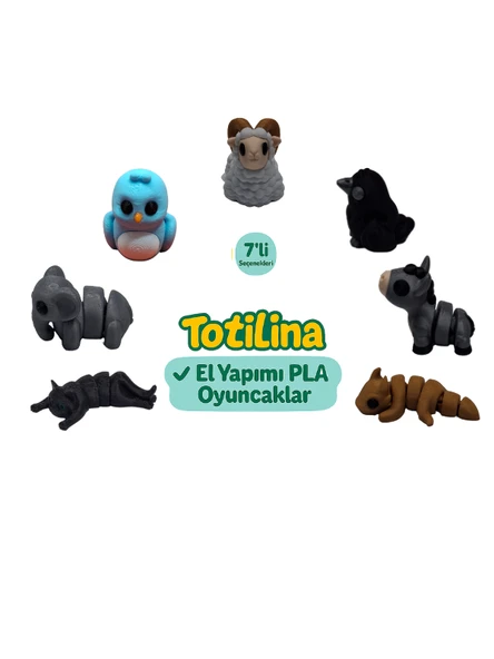 7'li set (koç karga eşek ejderha kedi fil kuş…) ürün görseli 1