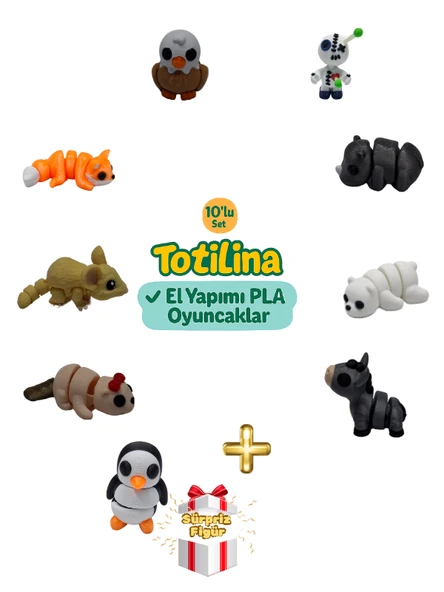 10'lu set (voodoo gergedan ayı eşek penguen su samuru fare tilki…) ürün görseli 1