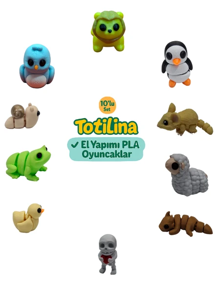 10'lu set (aslan penguen fare koyun ejderha iskelet ördek kurbağa…) ürün görseli 1