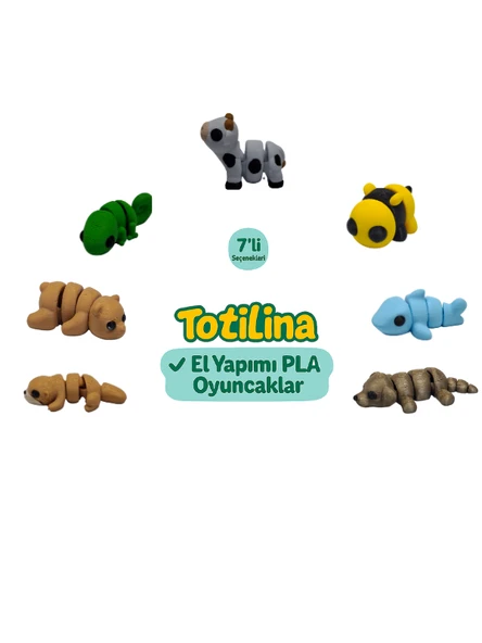 7'li set (inek arı köpek balığı köpek su samuru ayı bukalemun…) ürün görseli 1