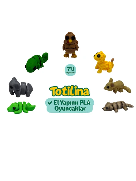 7'li set (hindi puma fare köpek timsah fil bukalemun…) ürün görseli 1