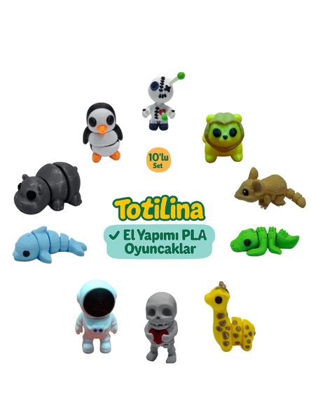10'lu set (voodoo aslan fare timsah zürafa iskelet astronot yunus…) ürün görseli 1