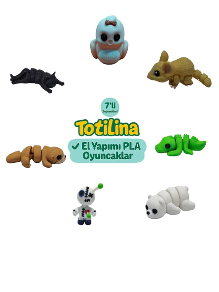 7'li set (kuş fare timsah ayı voodoo su samuru kedi…) ürün görseli 1
