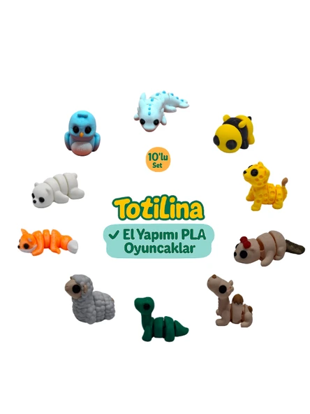 10'lu set (aksolotl arı puma su samuru deve dinozor koyun tilki…) ürün görseli 1