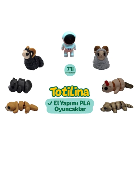7'li set (astronot koç su samuru köpek gergedan koç…) ürün görseli 1