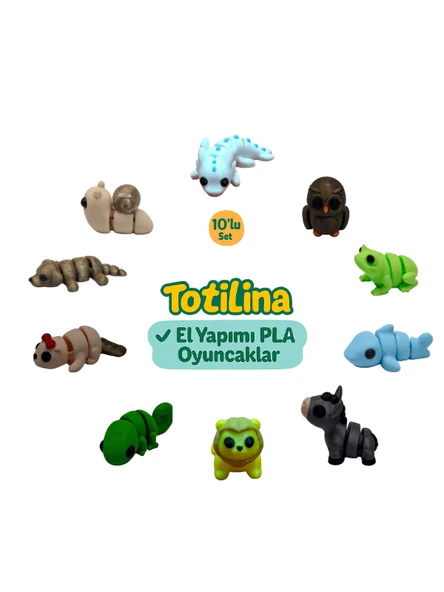 10'lu set (aksolotl baykuş kurbağa köpek balığı eşek aslan…) ürün görseli 1