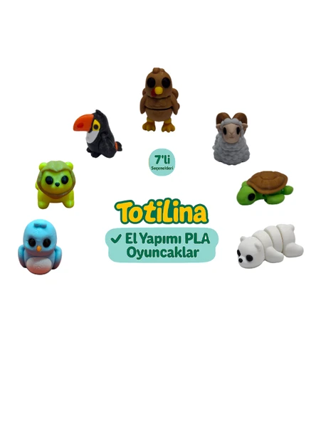 7'li set (hindi koç kaplumbağa ayı kuş aslan tukan kuşu…) ürün görseli 1