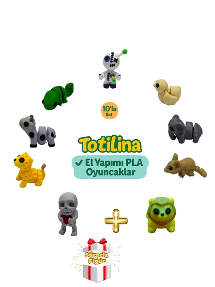 10'lu set (voodoo ördek fil fare aslan iskelet puma inek bukalemun…) ürün görseli 1