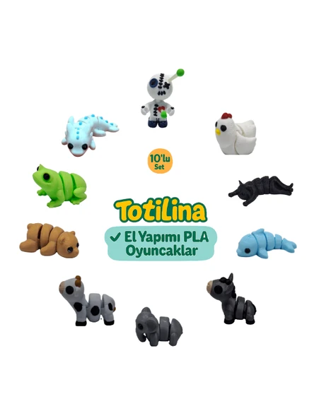 10'lu set (voodoo tavuk kedi yunus eşek fil inek ayı kurbağa…) ürün görseli 1